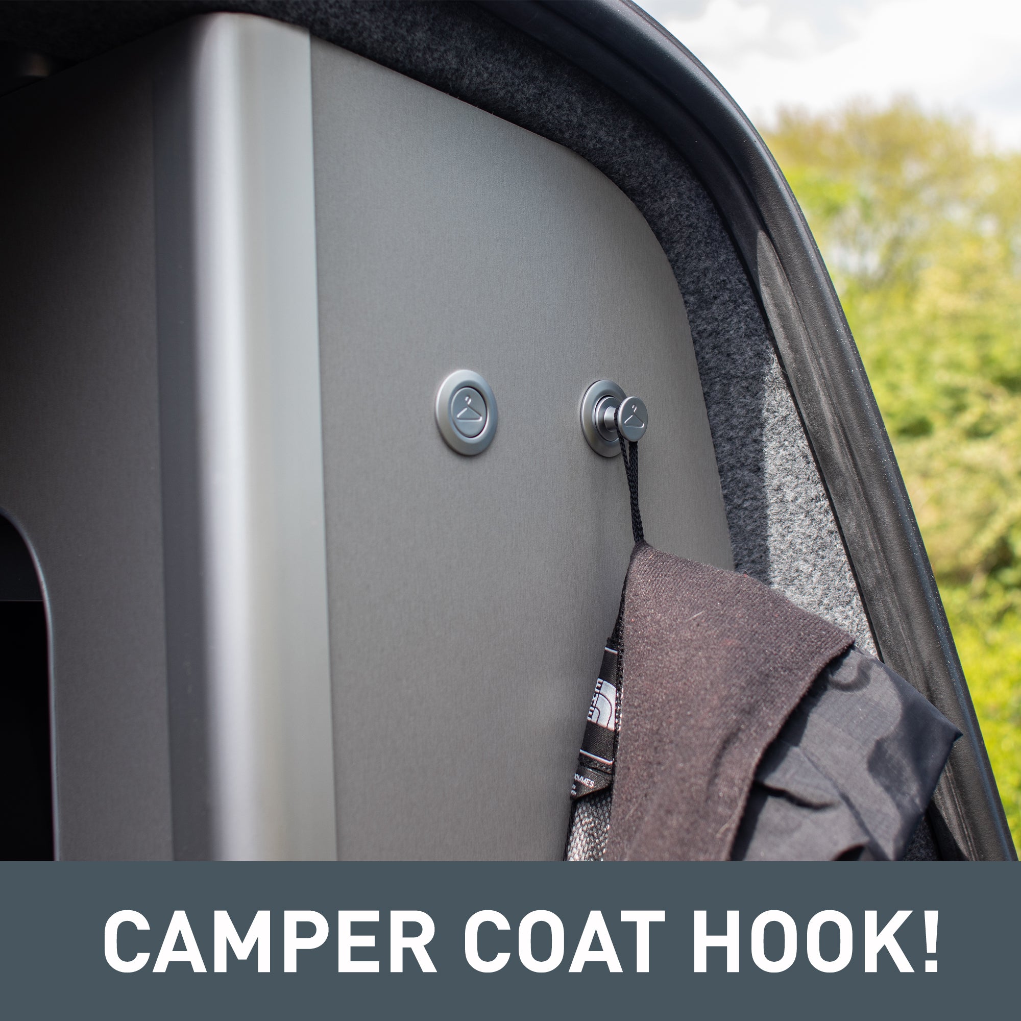 VW Camper Coat Hook - Brushed Aluminium
